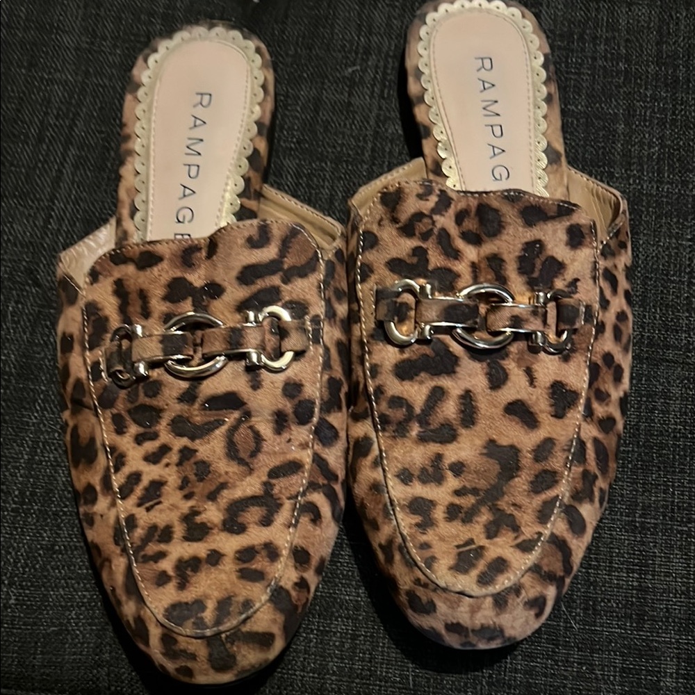 Rampage Women's Leopard Print Mules